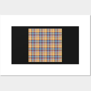 Coneflower Plaid - yellow and blue with a dash of red Posters and Art